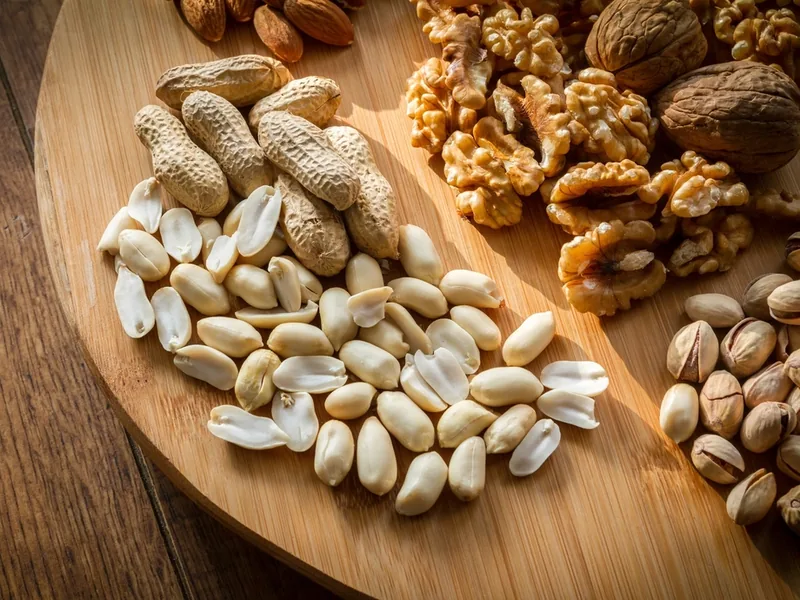 Bowl of mixed premium dry fruits and nuts